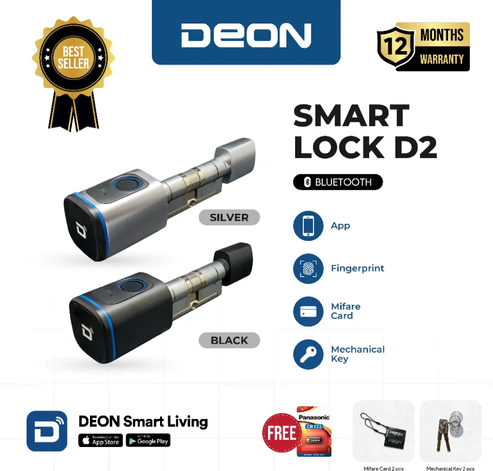 DEON Kunci Pintu Smart Lock D2