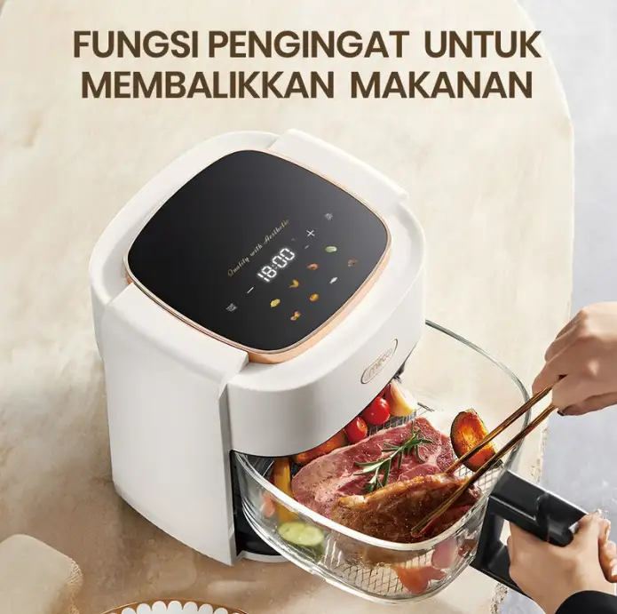 Mecoo Air Fryer Transparan Digital