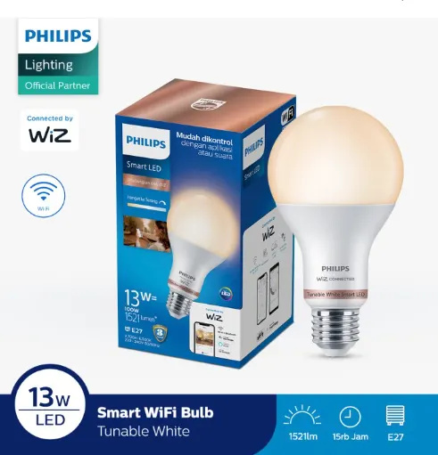 Lampu LED Philips Smart WIFI Tunable White 8W