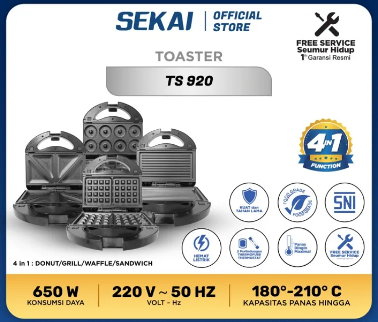 SEKAI TS-920 Pemanggang Roti