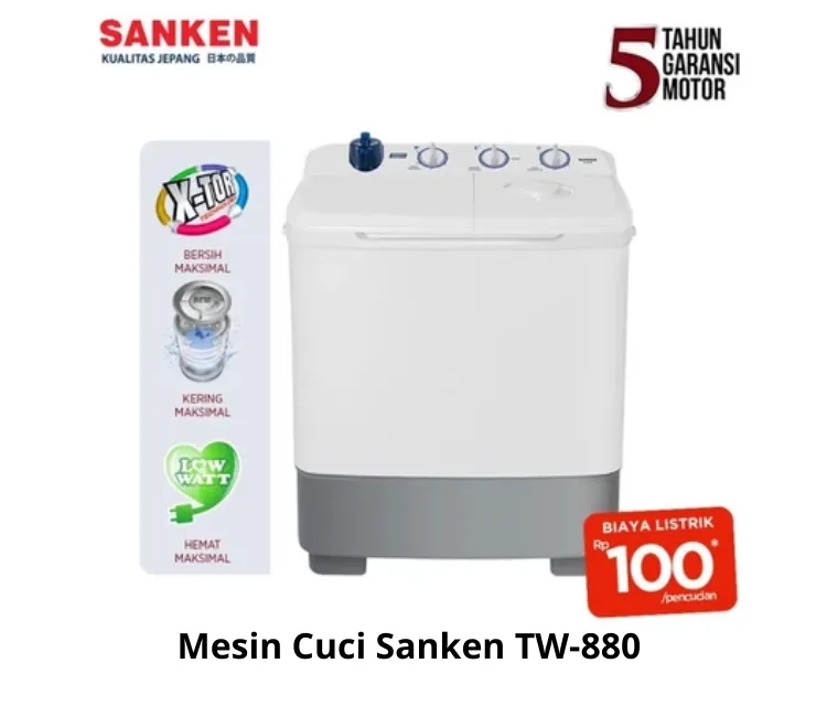 Mesin Cuci Sanken TW-880