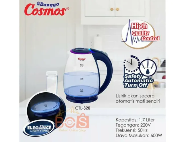 COSMOS Kettle Listrik Gelas CTL-320