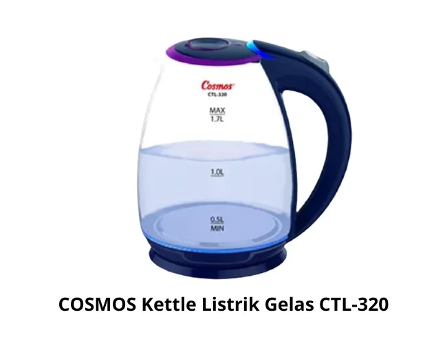 COSMOS Kettle Listrik Gelas CTL-320 1.7 Liter 600 Watt