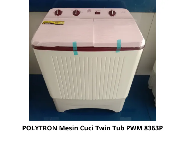 POLYTRON Mesin Cuci Twin Tub PWM 8363P