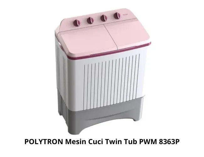 POLYTRON Mesin Cuci Twin Tub PWM 8363P